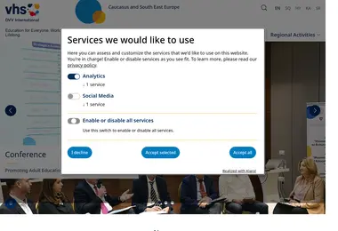 Screenshot of dvv-international.ge