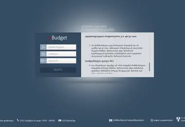 Screenshot of ebudget.ge