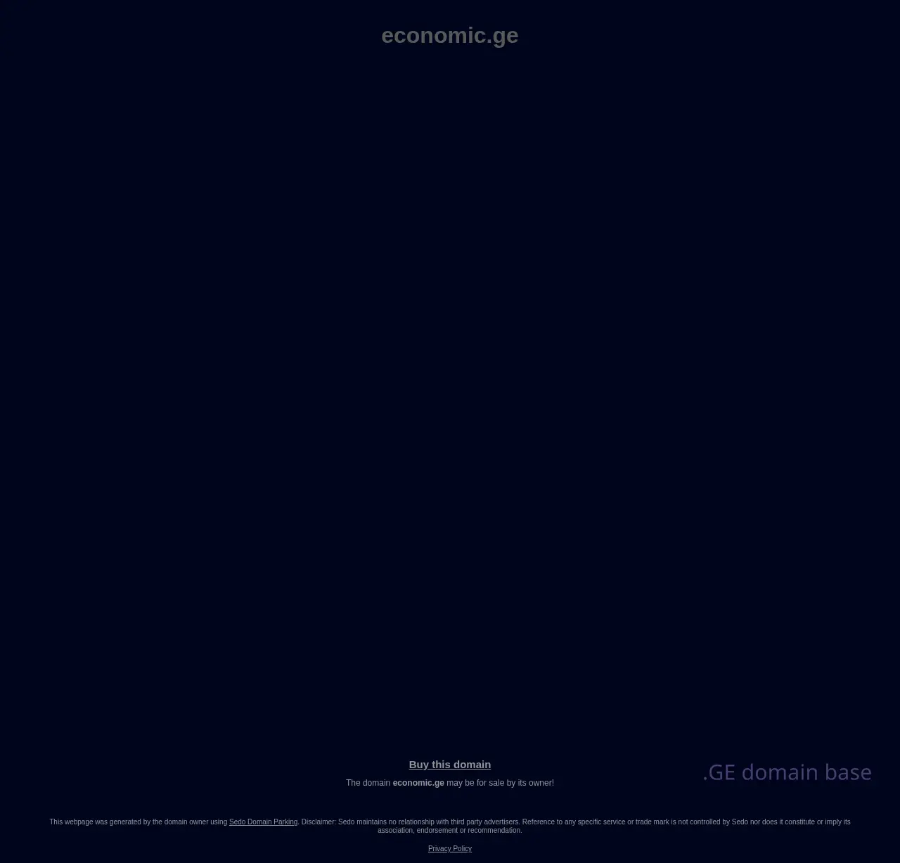 Screenshot of the site economic.ge