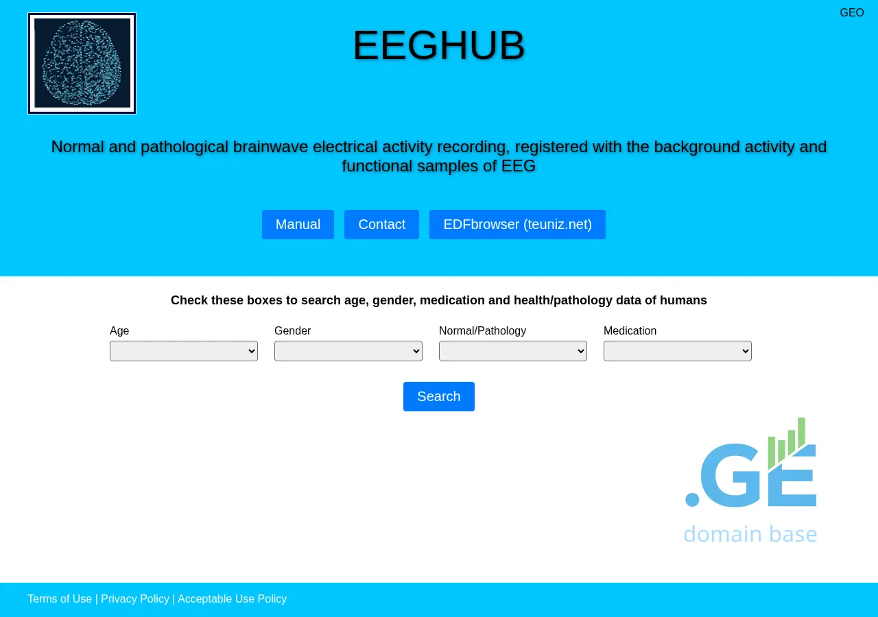 Screenshot of the site eeghub.ge