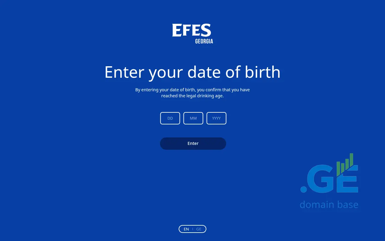 Screenshot of the site efesgeorgia.ge