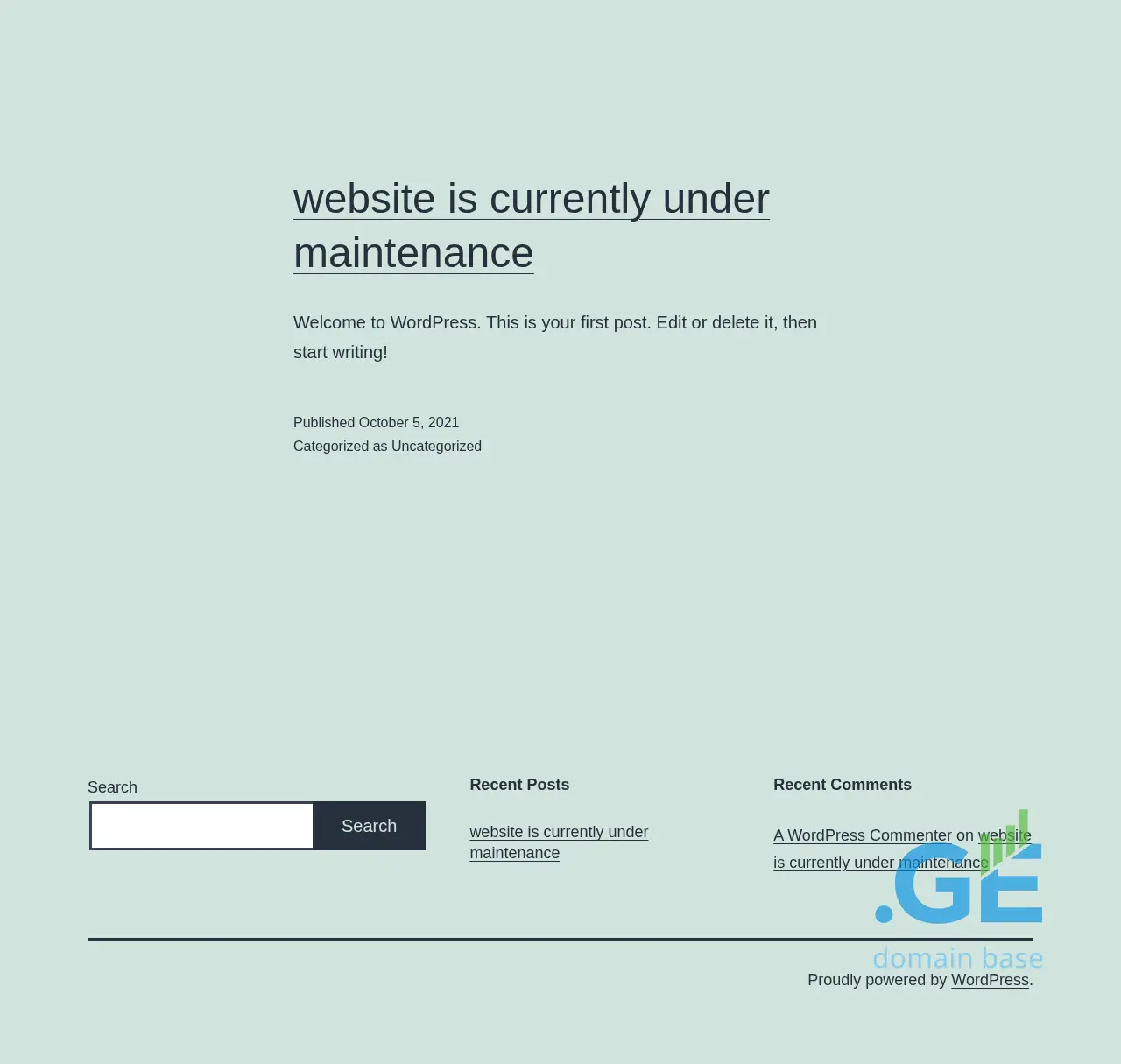 Screenshot of the site ega.com.ge