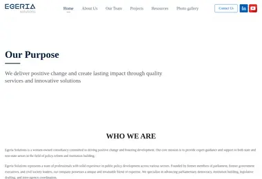 Screenshot of egeriasolutions.ge