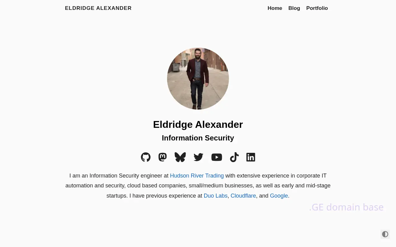 Screenshot of the site eldrid.ge