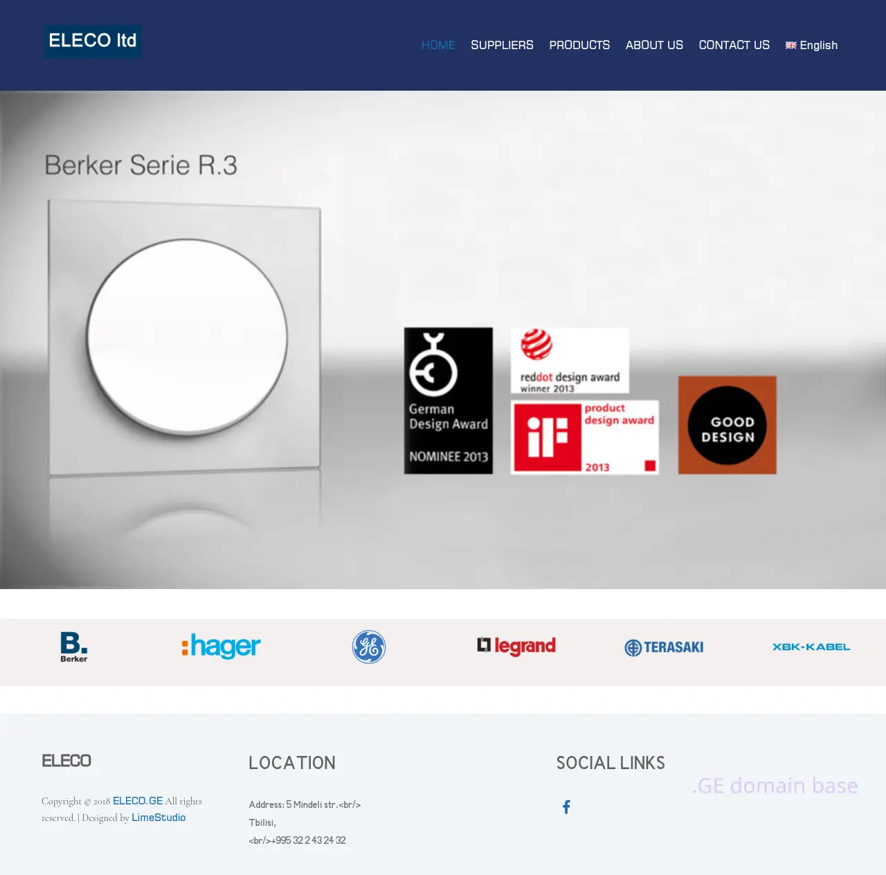 Screenshot of the site eleco.ge