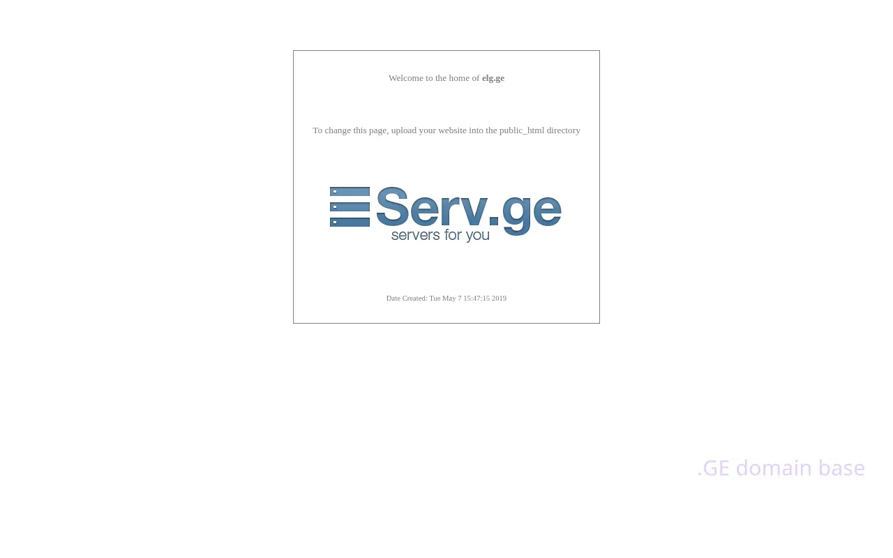 Screenshot of the site elg.ge