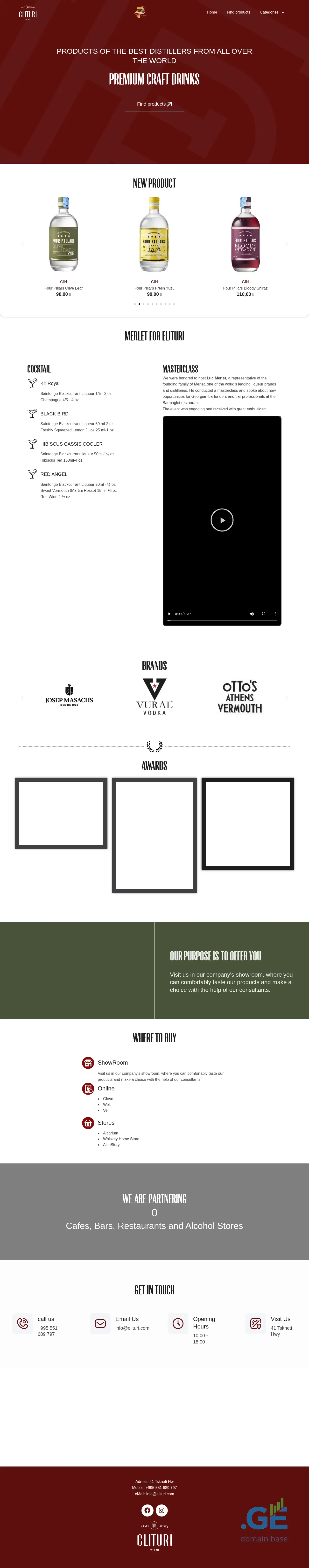 Screenshot of the site elituri.ge