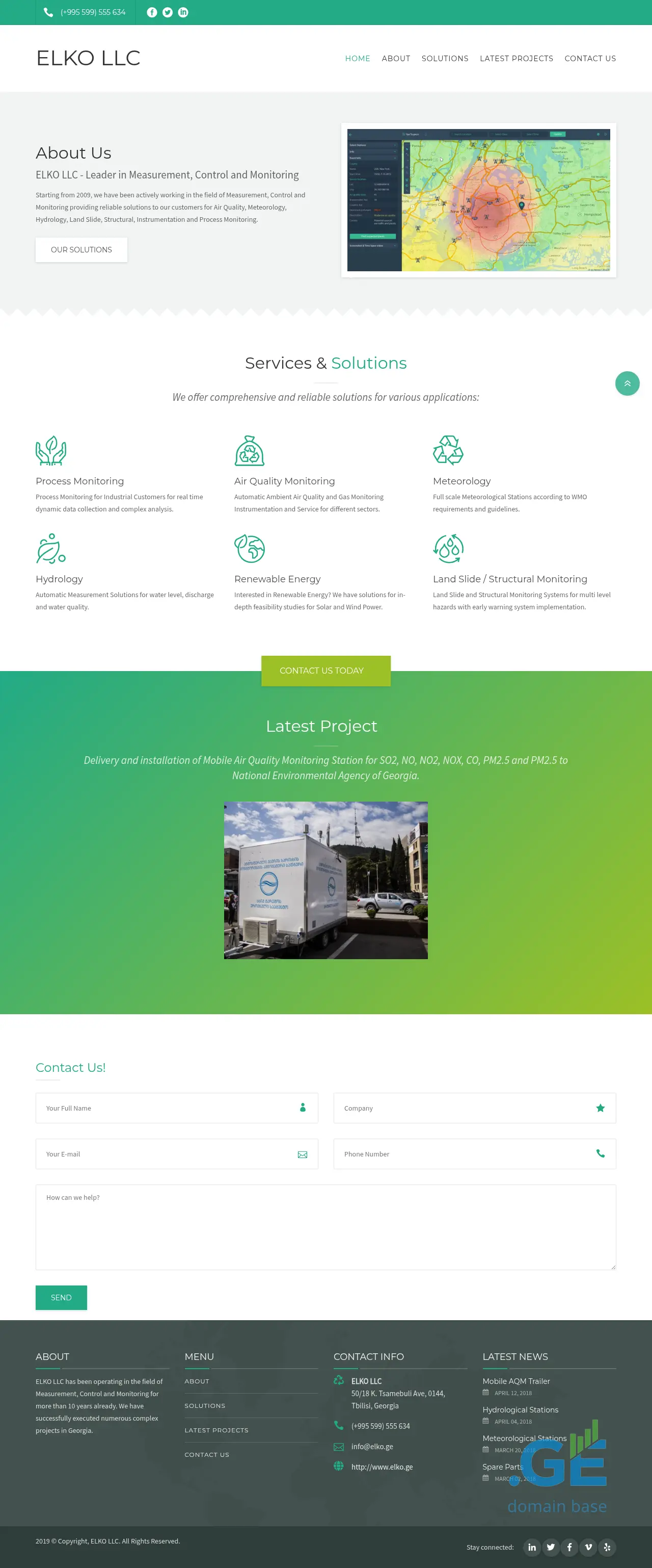 Screenshot of the site elko.ge