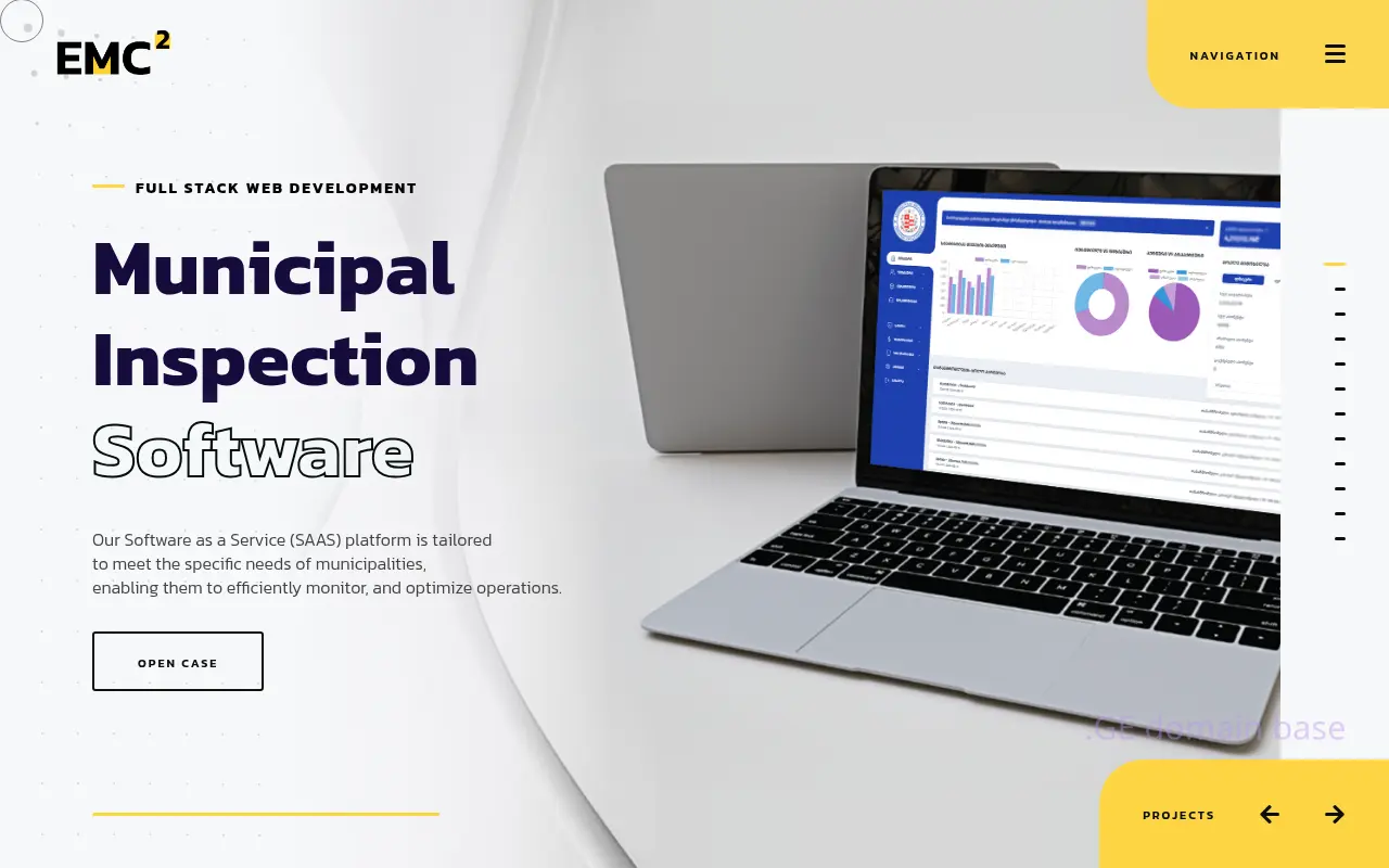Screenshot of the site emc2.ge