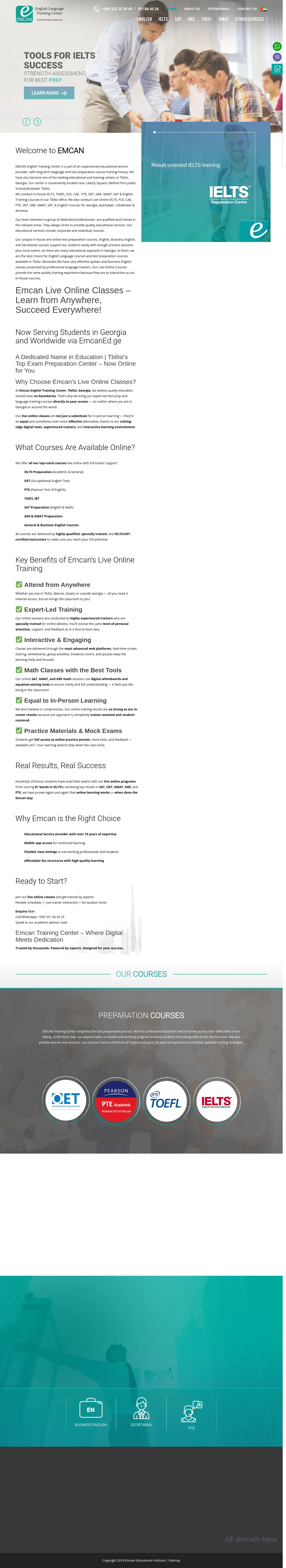Screenshot of the site emcaned.ge