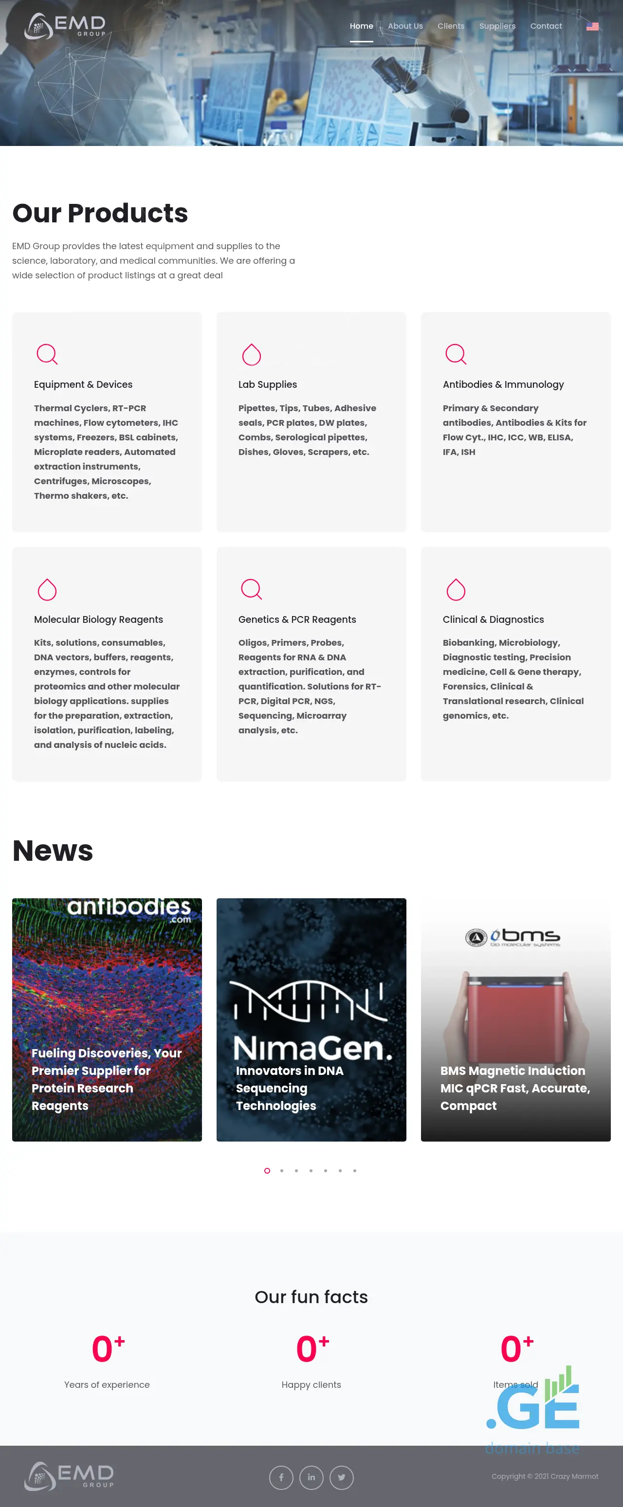 Screenshot of the site emd.ge
