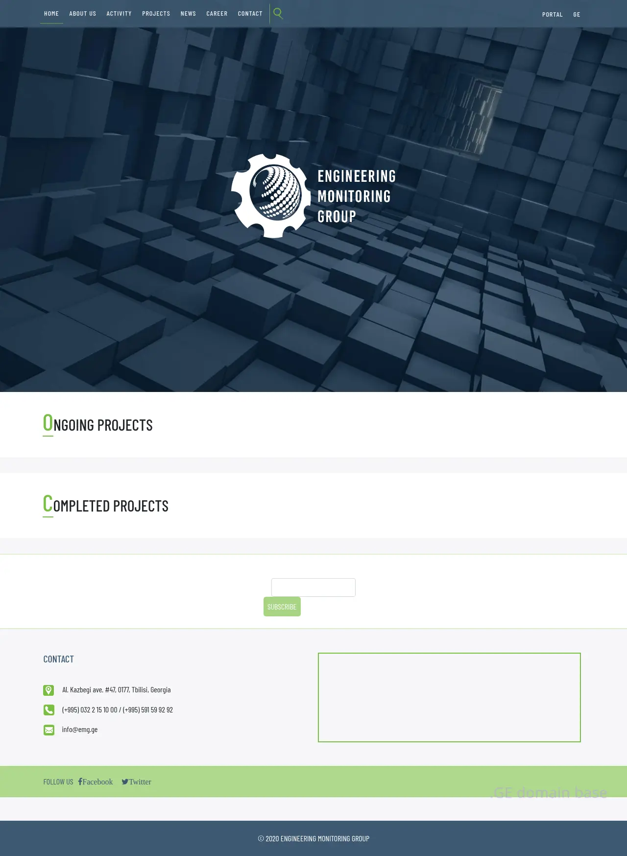 Screenshot of the site emg.ge
