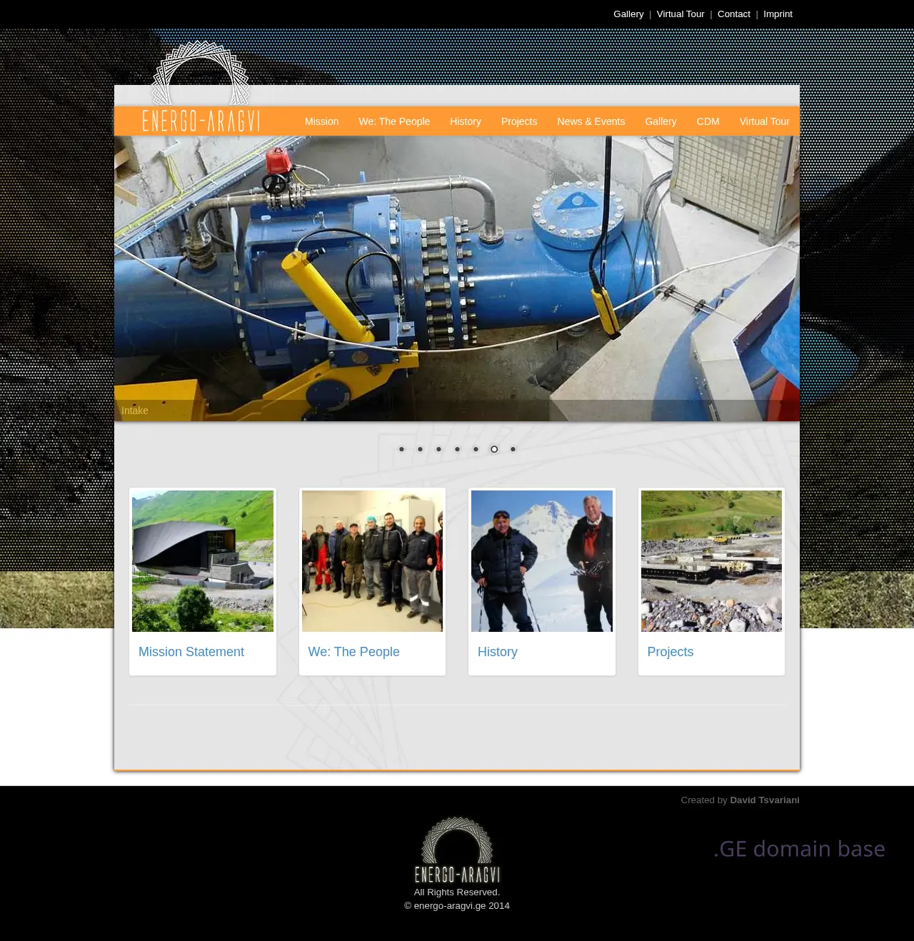 Screenshot of the site energo-aragvi.ge
