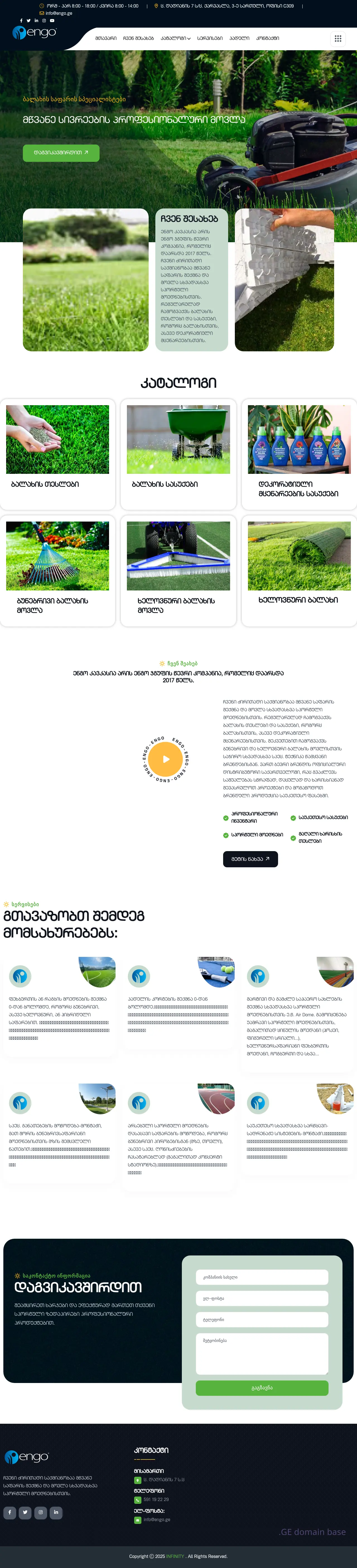 Screenshot of the site engo.ge