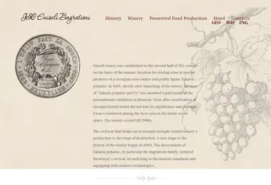 Screenshot of eniselibagrationi.ge