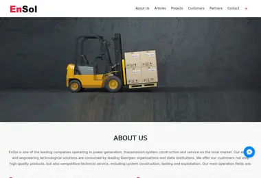 Screenshot of ensol.ge