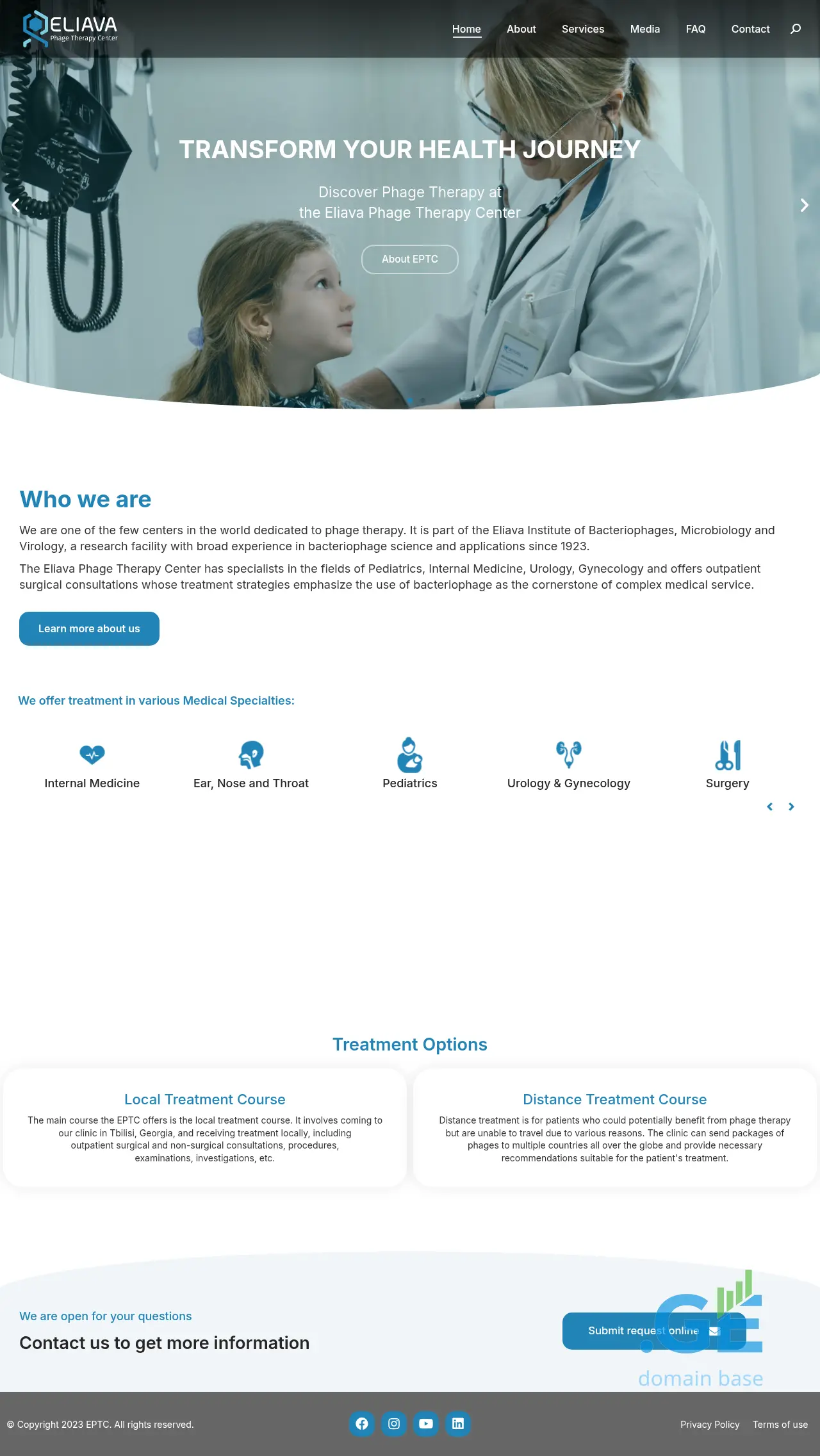 Screenshot of the site eptc.ge