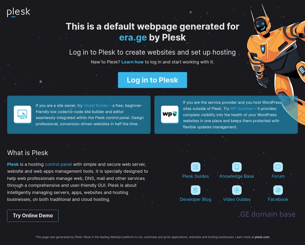 Screenshot of the site era.ge