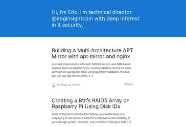 Screenshot of ericran.ge