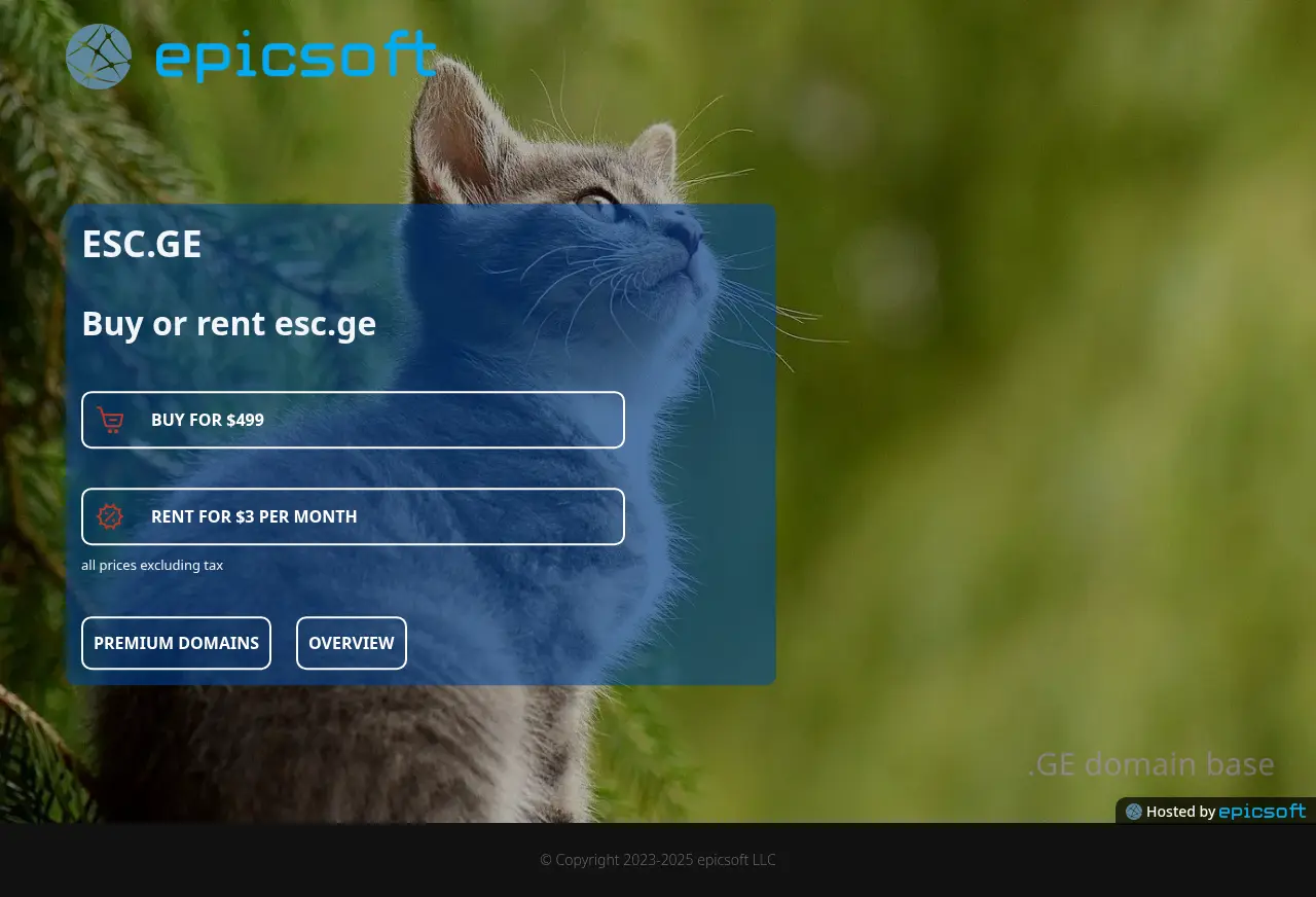 Screenshot of the site esc.ge