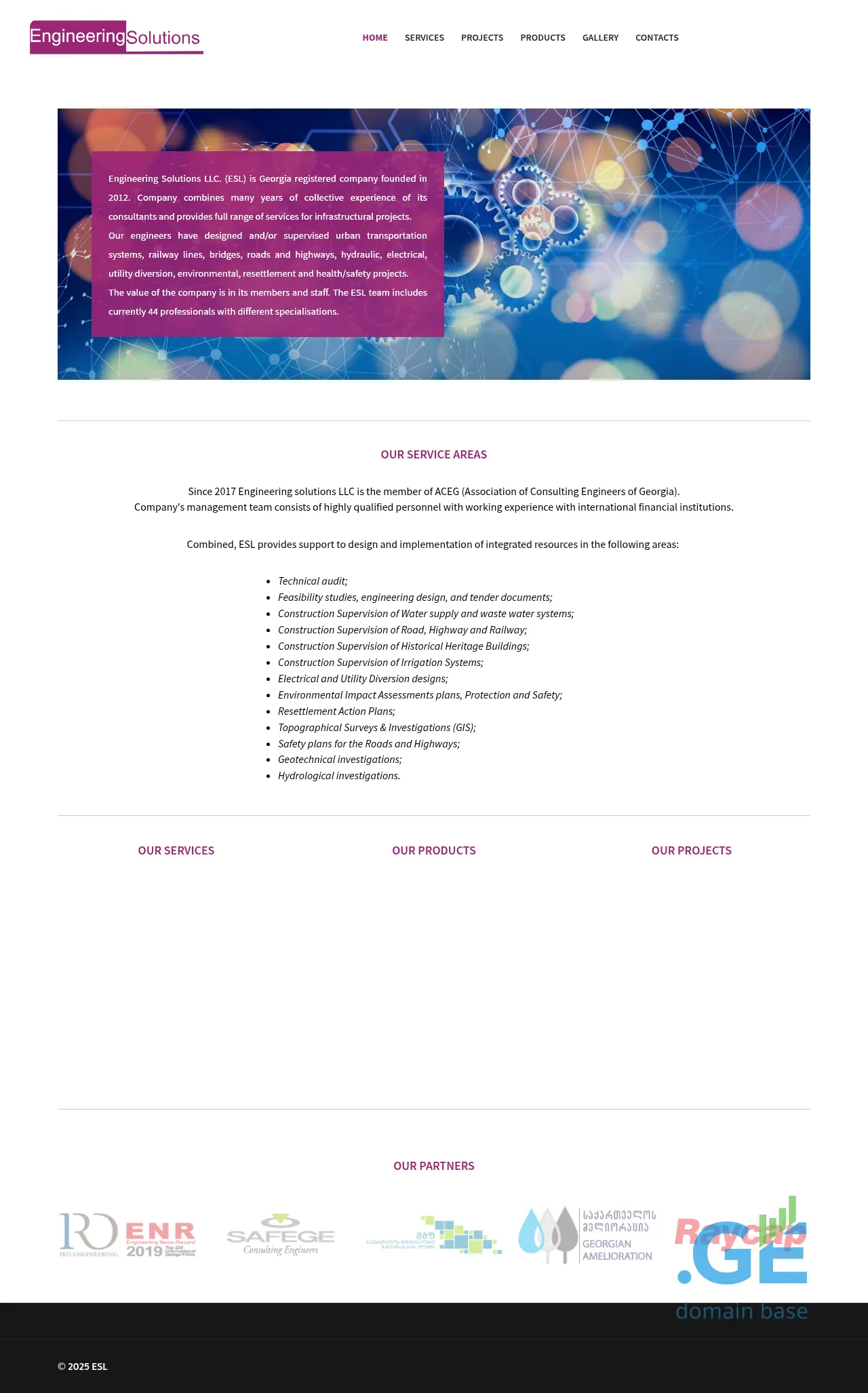 Screenshot of the site esl.ge