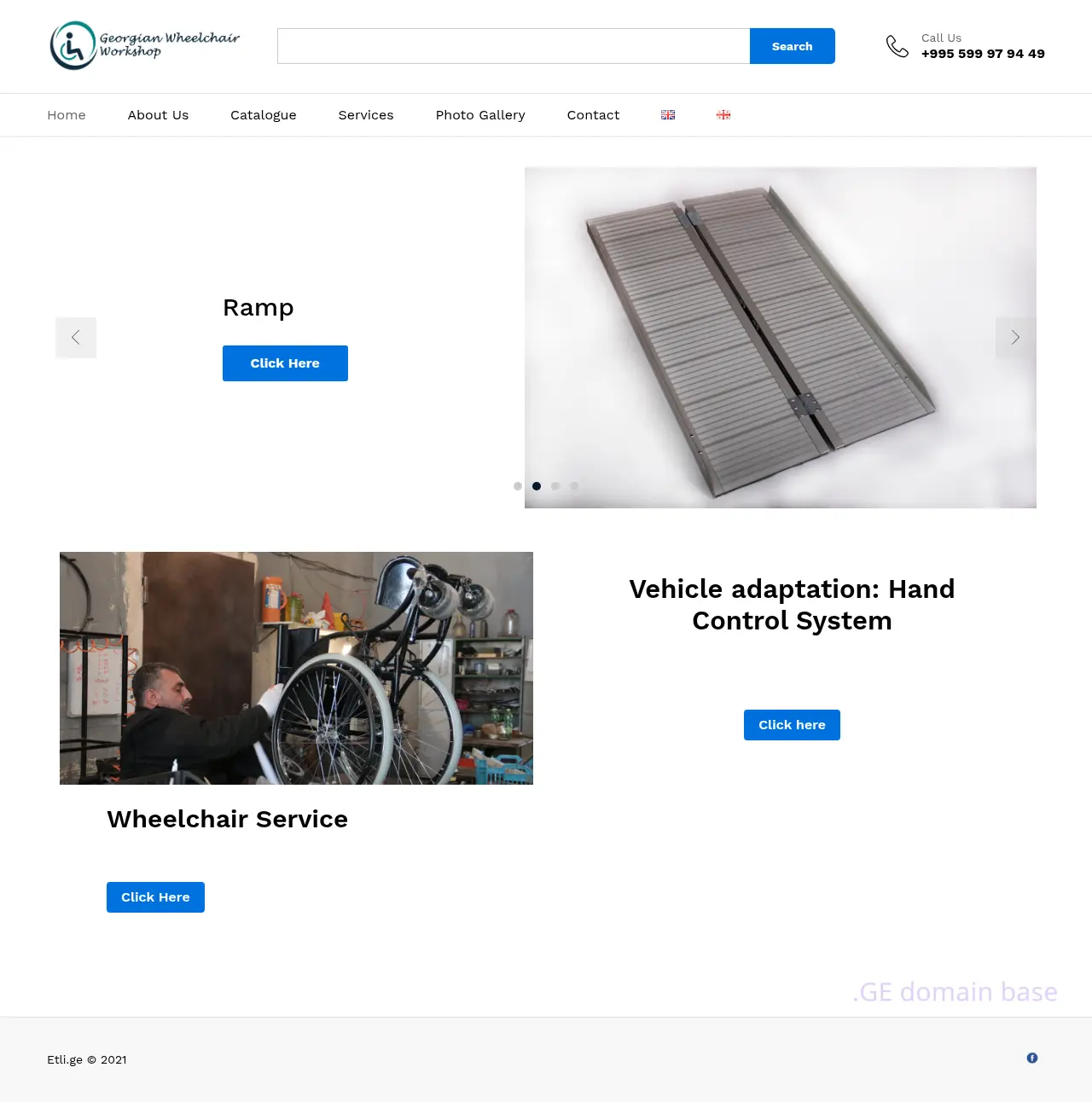 Screenshot of the site etli.ge