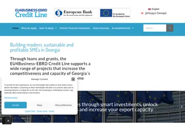 Screenshot of eu4business-ebrdcreditline.ge