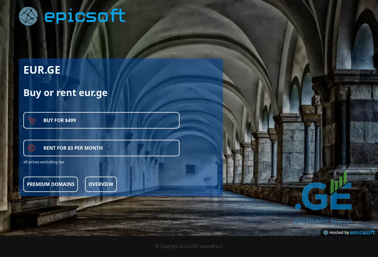 Screenshot of the site eur.ge
