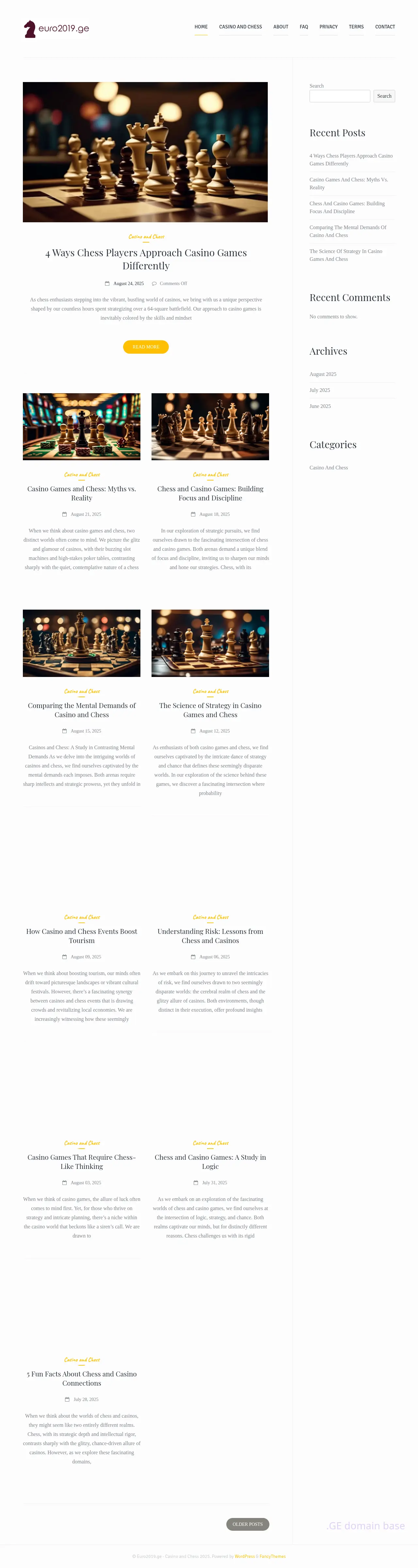 Screenshot of the site euro2019.ge
