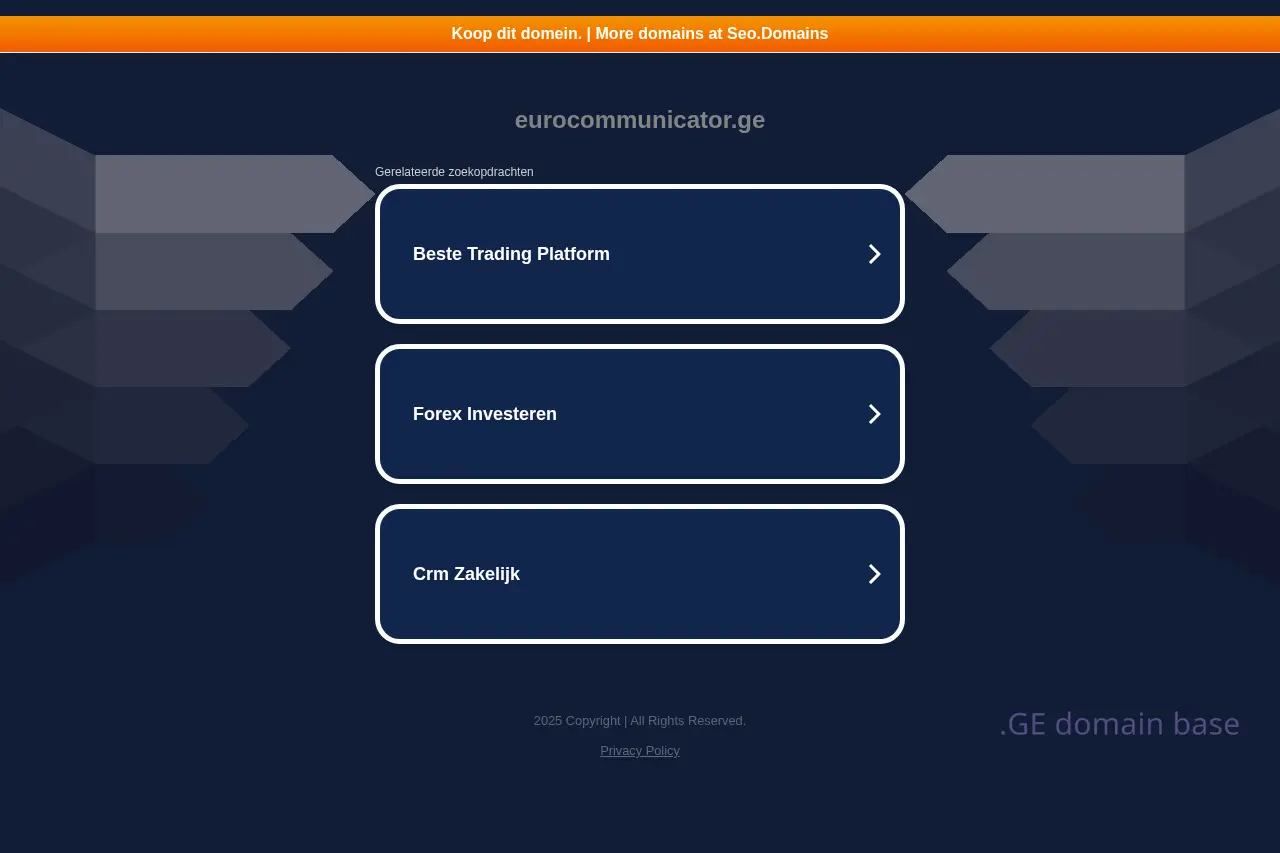Screenshot of the site eurocommunicator.ge