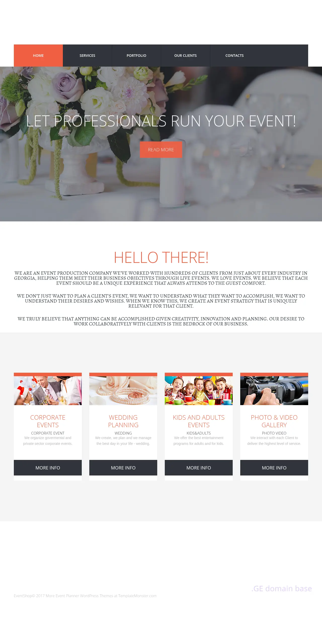 Screenshot of the site eventshop.ge
