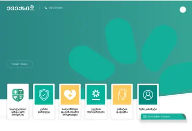 Screenshot of evex.ge