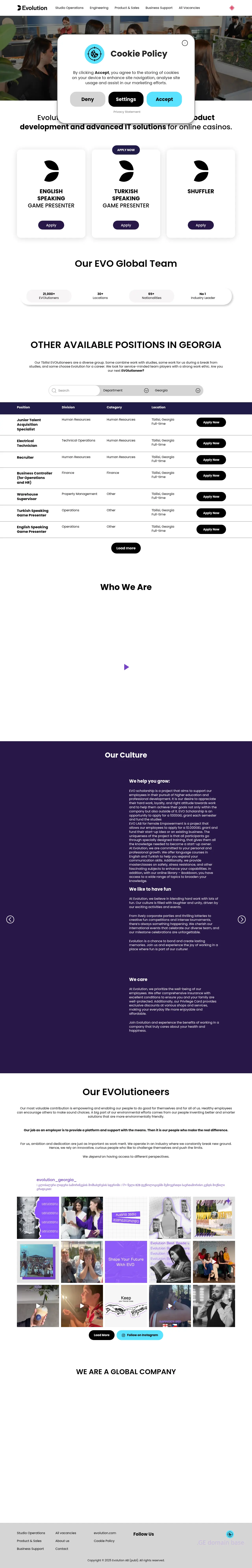 Screenshot of the site evolution.ge