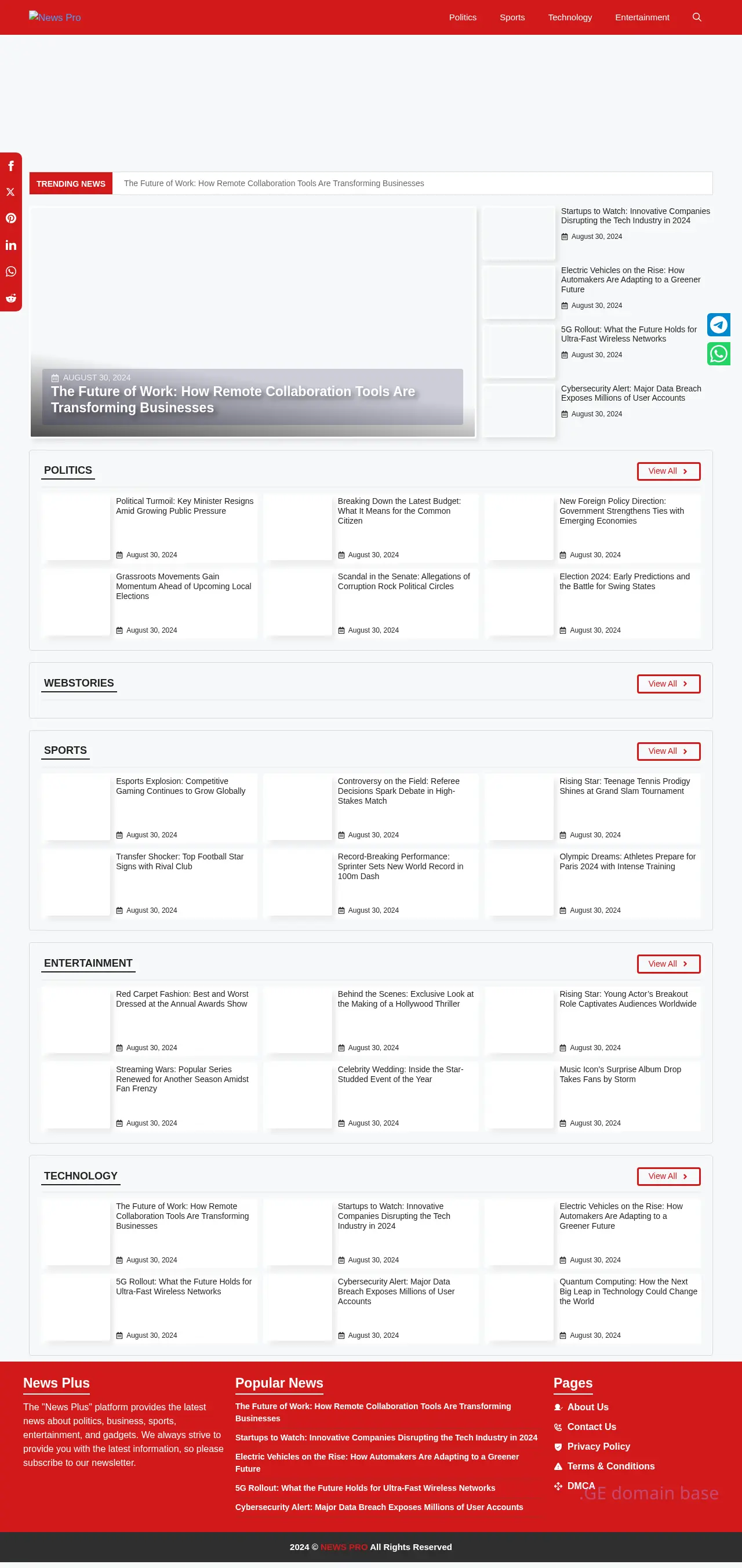 Screenshot of the site exdi.ge