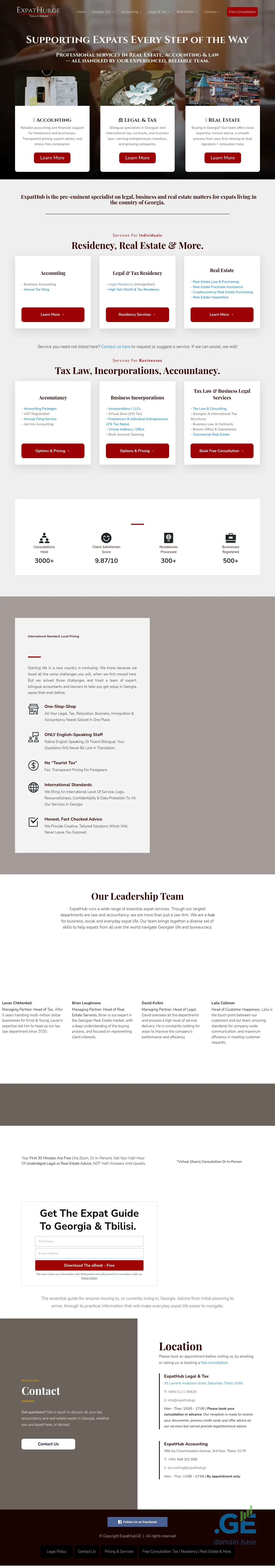 Screenshot of the site expathub.ge