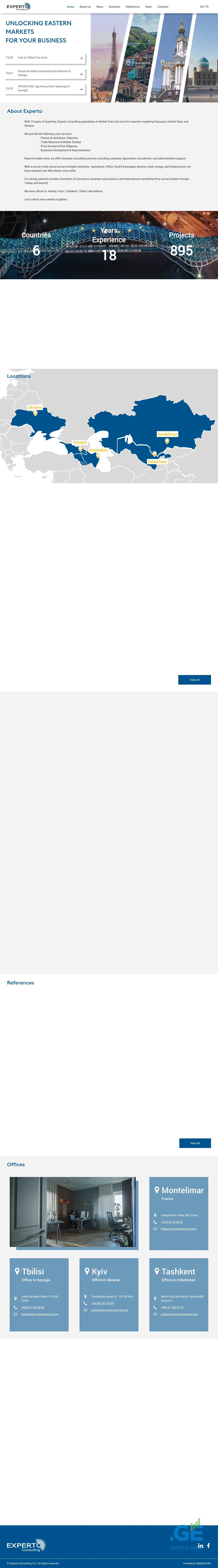 Screenshot of the site experto-consulting.ge
