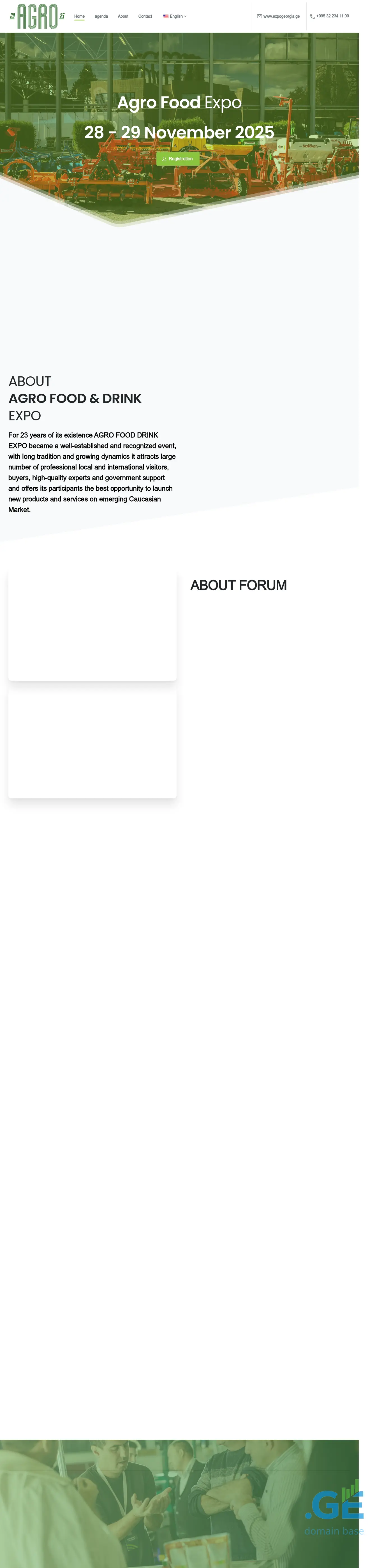 Screenshot of the site expoagro.ge