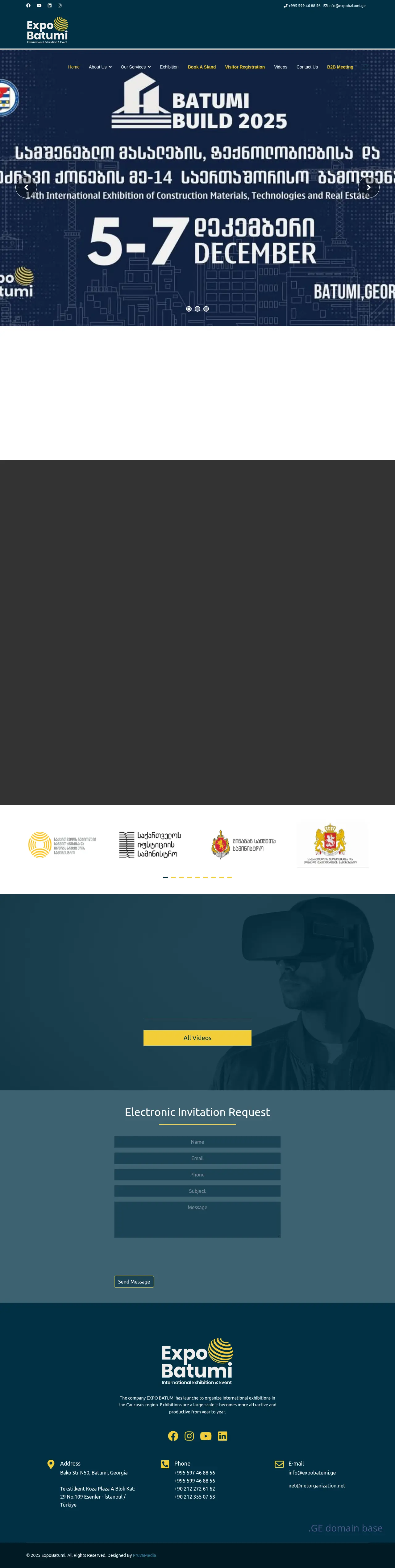 Screenshot of the site expobatumi.ge
