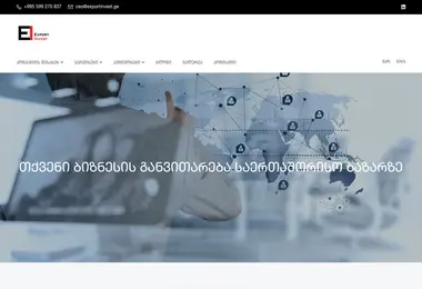 Screenshot of exportinvest.ge
