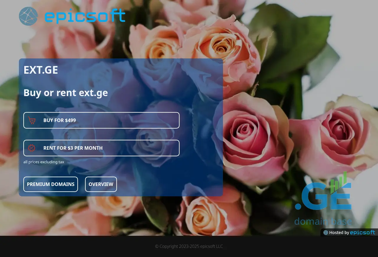 Screenshot of the site ext.ge