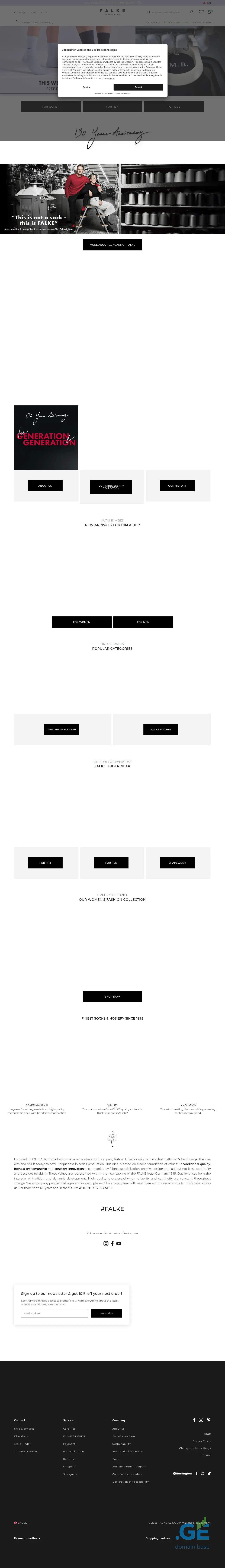 Screenshot of the site falke.ge