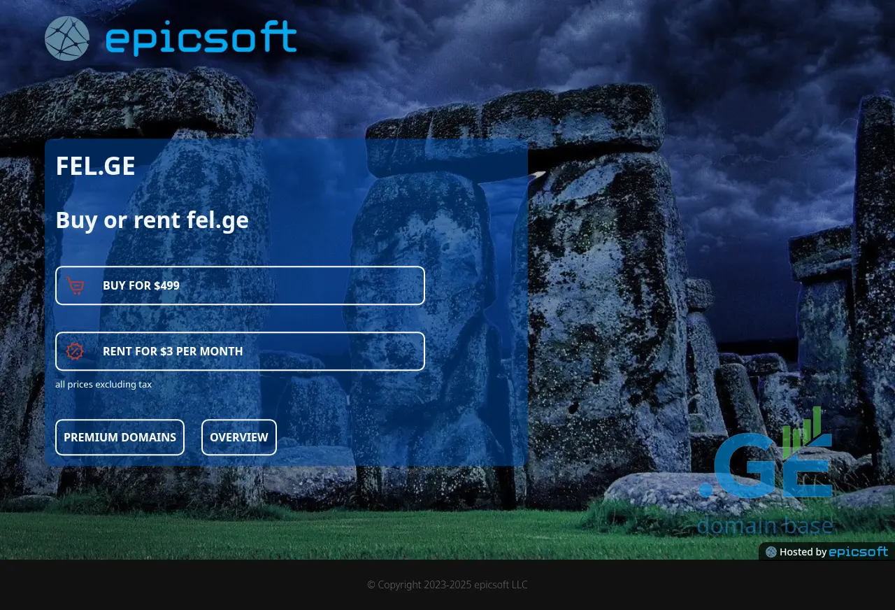 Screenshot of the site fel.ge
