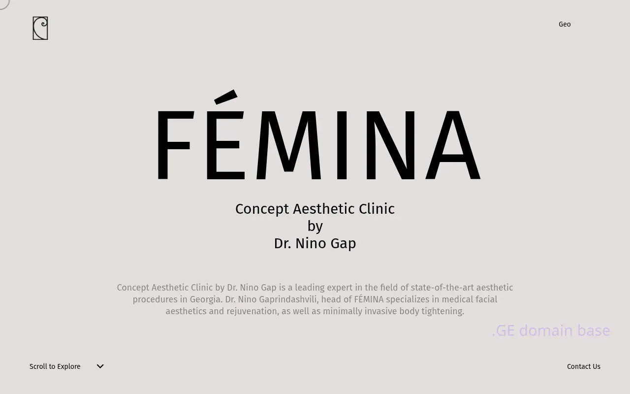 Screenshot of the site femina.ge