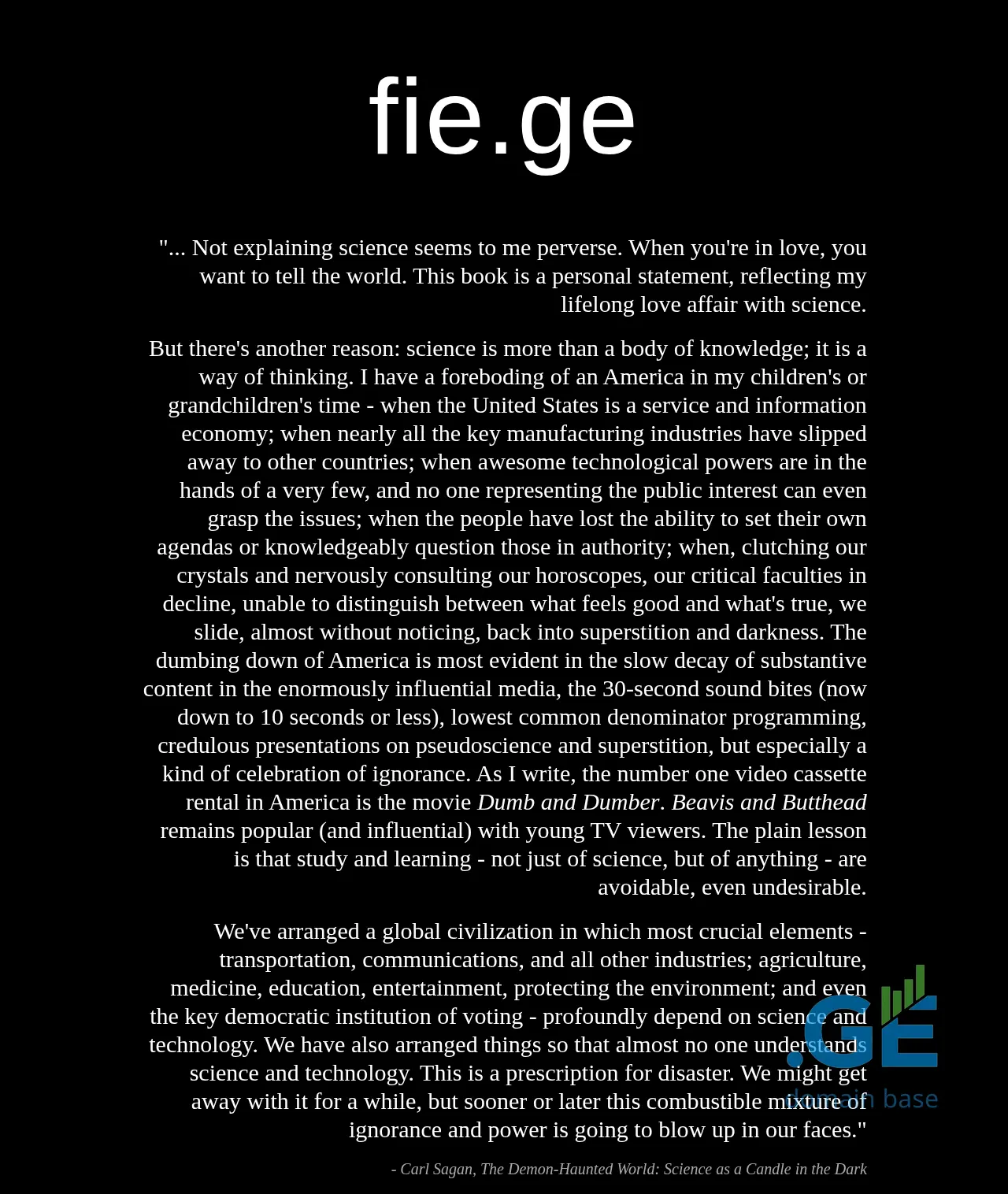 Screenshot of the site fie.ge