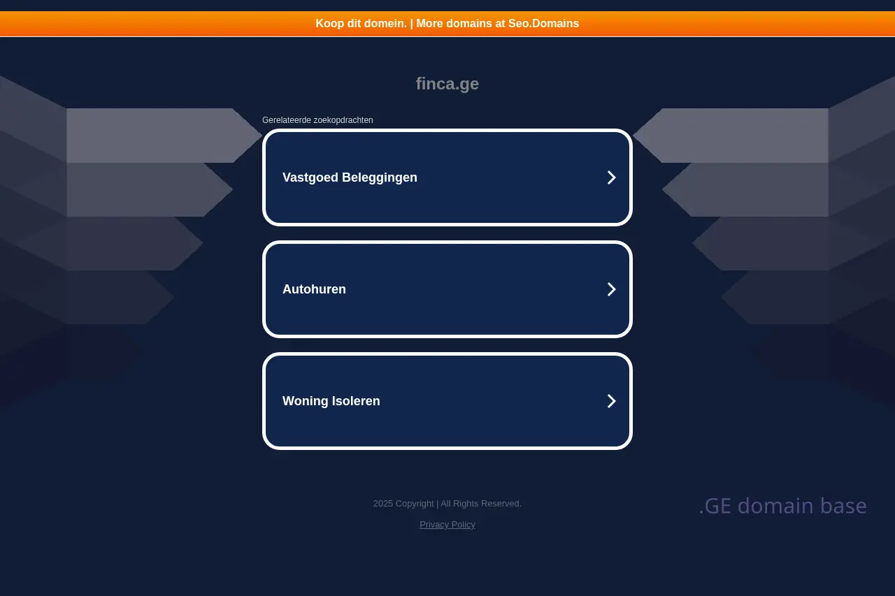 Screenshot of the site finca.ge