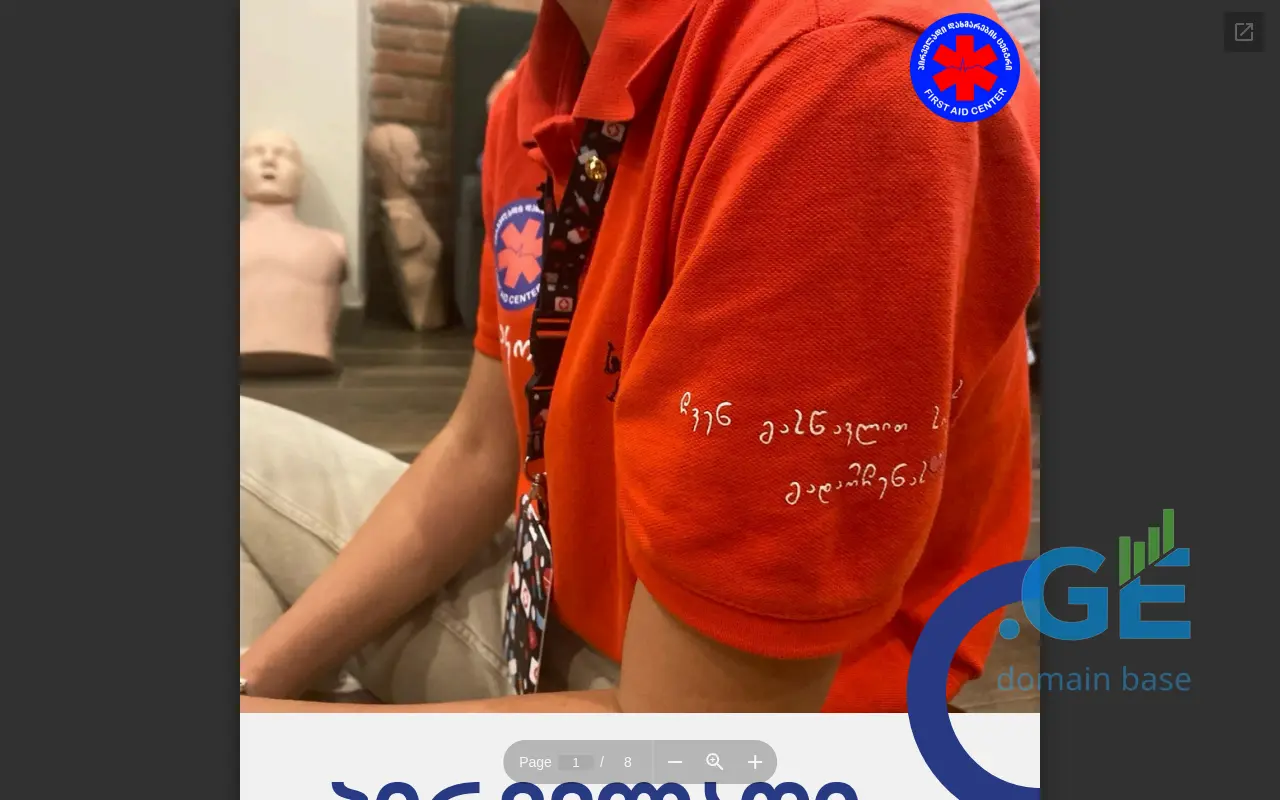 Screenshot of the site firstaidcenter.ge