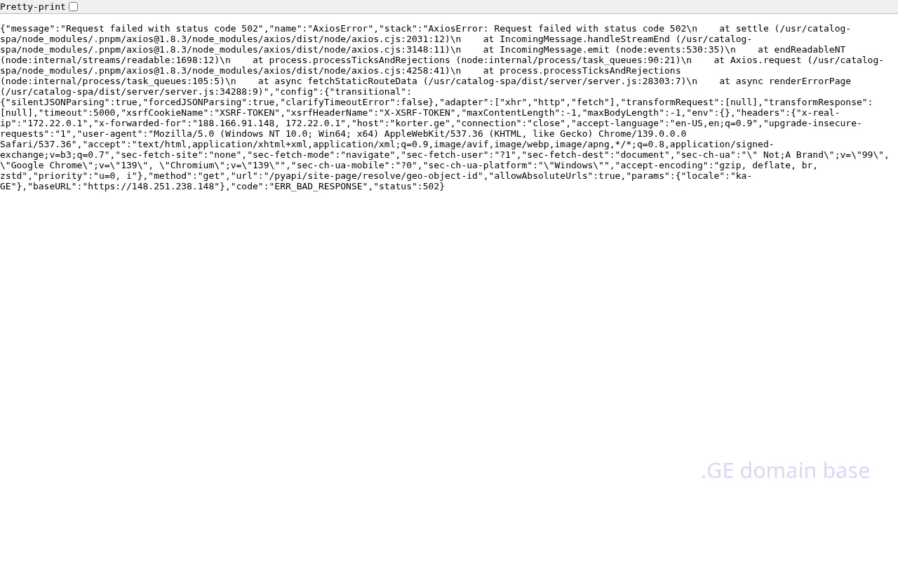 Screenshot of the site flatfy.ge