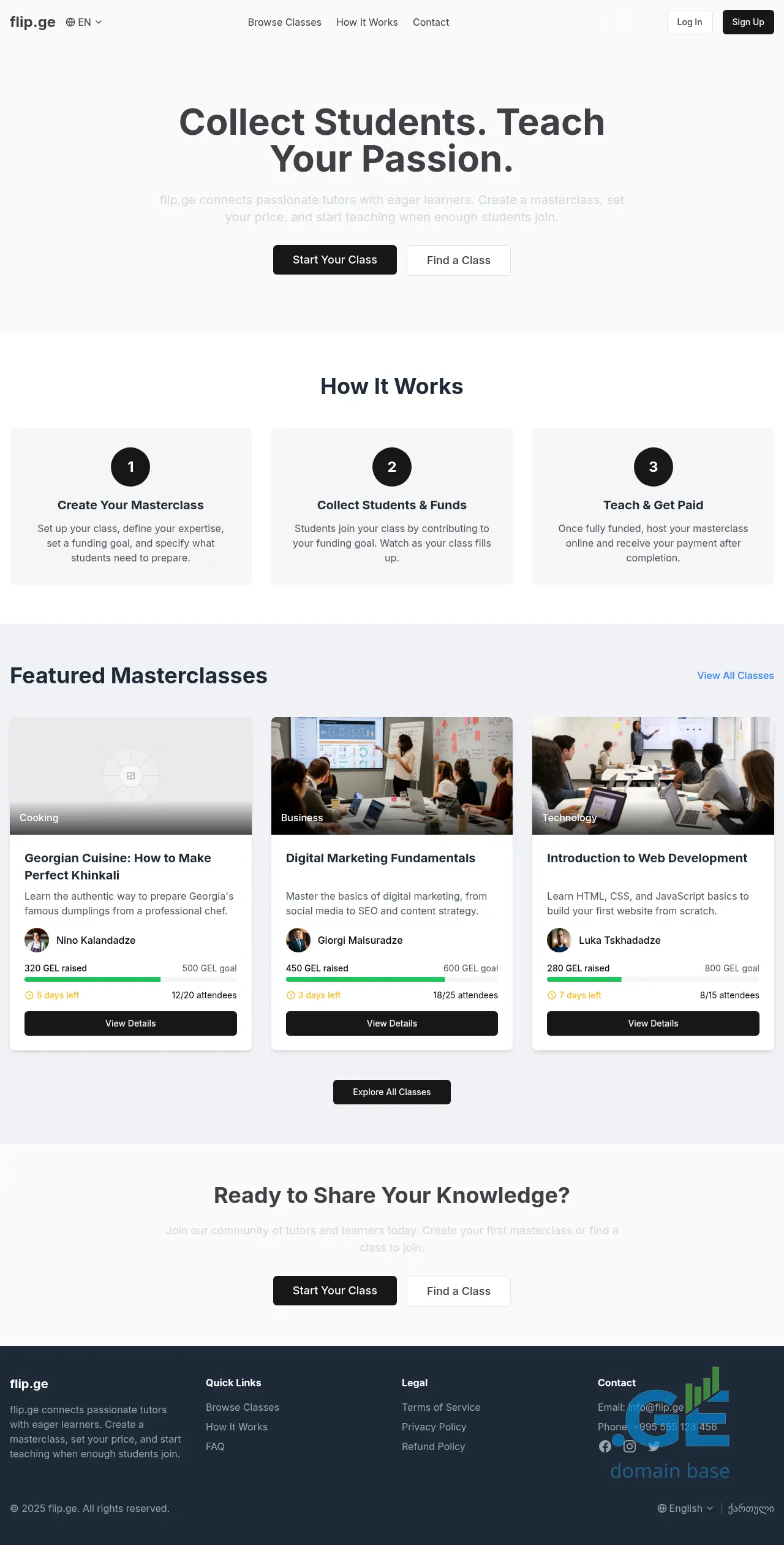 Screenshot of the site flip.ge