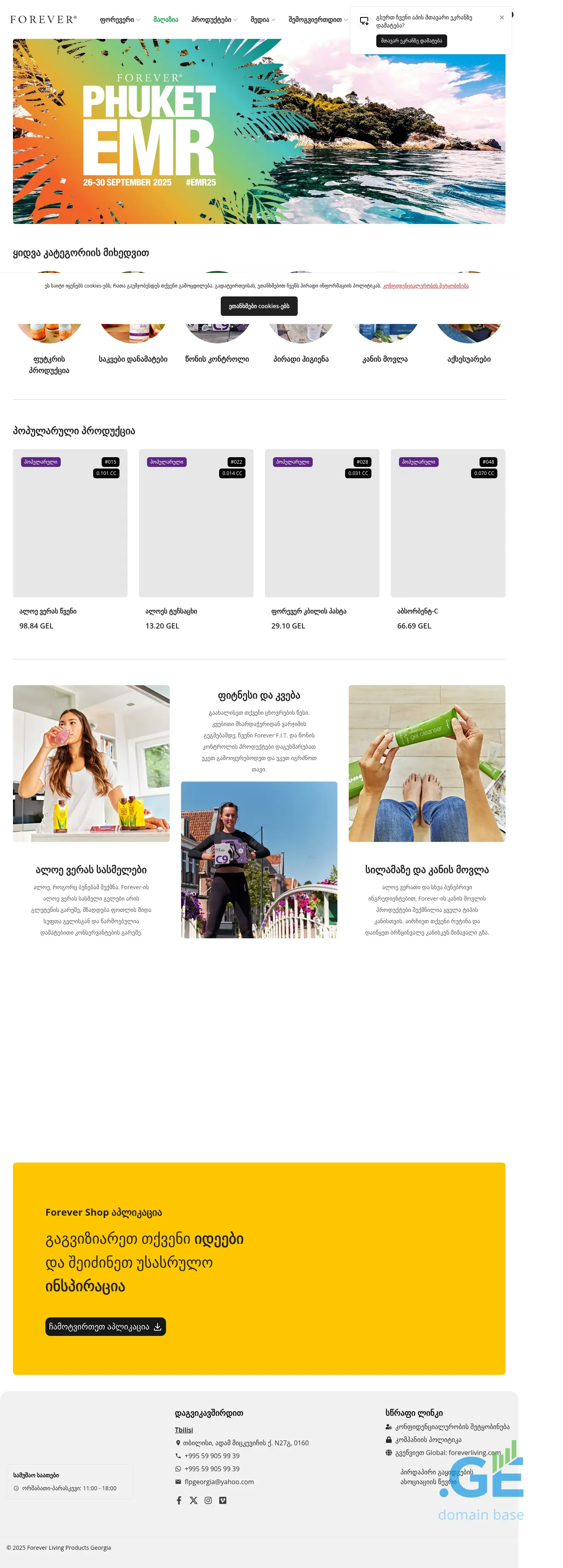 Screenshot of the site flp.ge