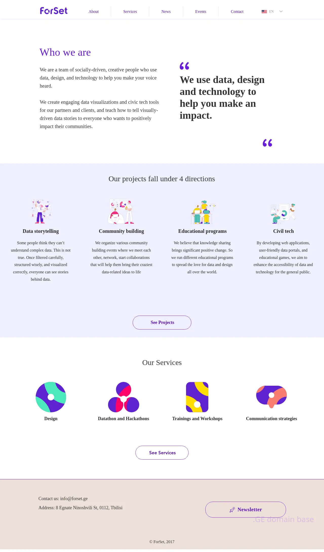 Screenshot of the site forset.ge